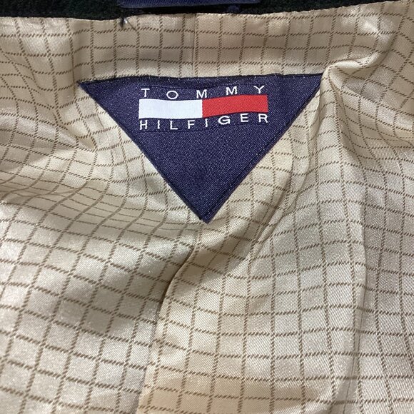 Tommy Hilfiger Men's Plaid Wool Blazer - Green & Navy Check - Classic Fit - Picture 7 of 8